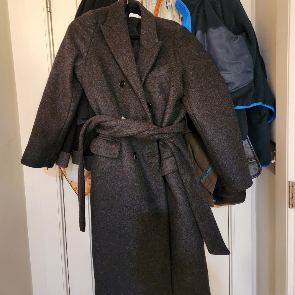 IRO Wool Heathered Charcoal Coat